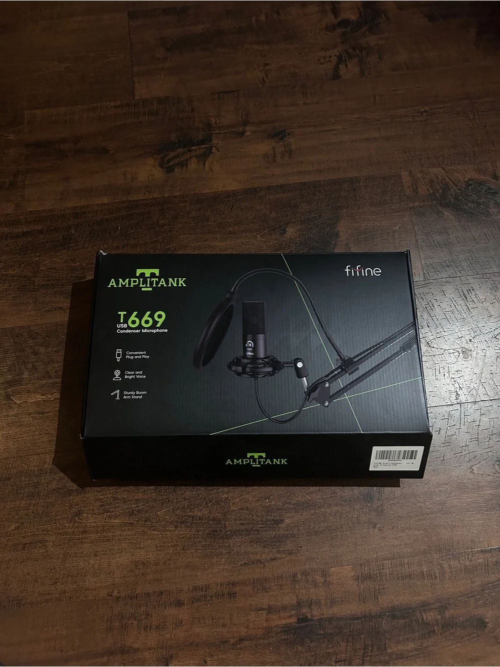 Amplitank t669 USB Condenser Microphone Kit - Black/Green